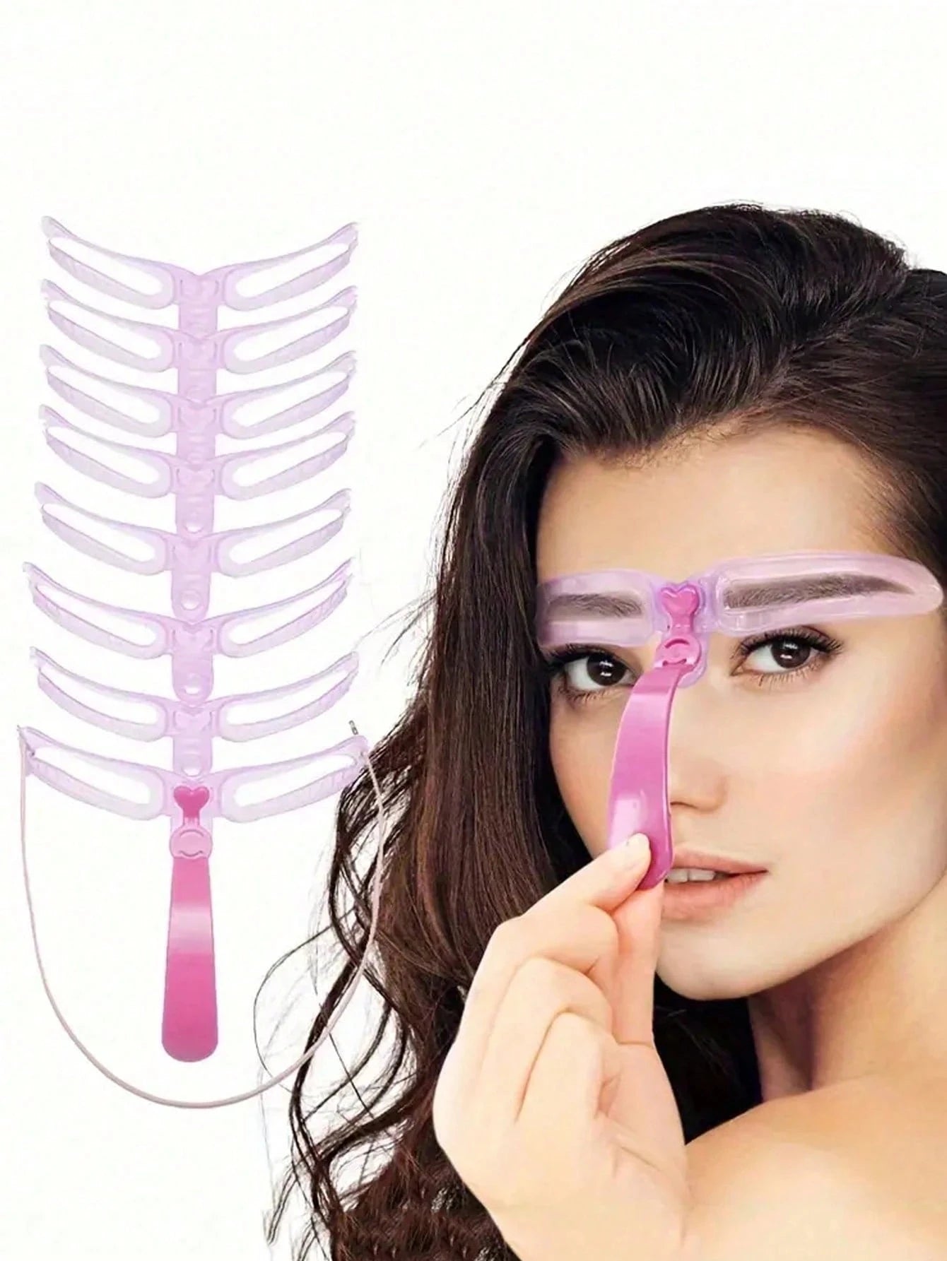 Kit de 8 plantillas reutilizables para cejas: plantillas para dar forma a las cejas en 8 estilos diferentes.