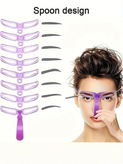 Kit de 8 plantillas reutilizables para cejas: plantillas para dar forma a las cejas en 8 estilos diferentes.